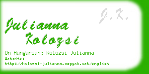 julianna kolozsi business card